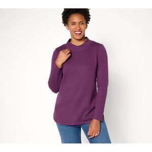 Denim & Co. Women's Top Sz M Make Your Selection: Essentials Purple A712422